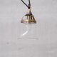 Pair of french glass and brass pendants mid century