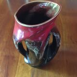 Large Vallauris vase with double coves