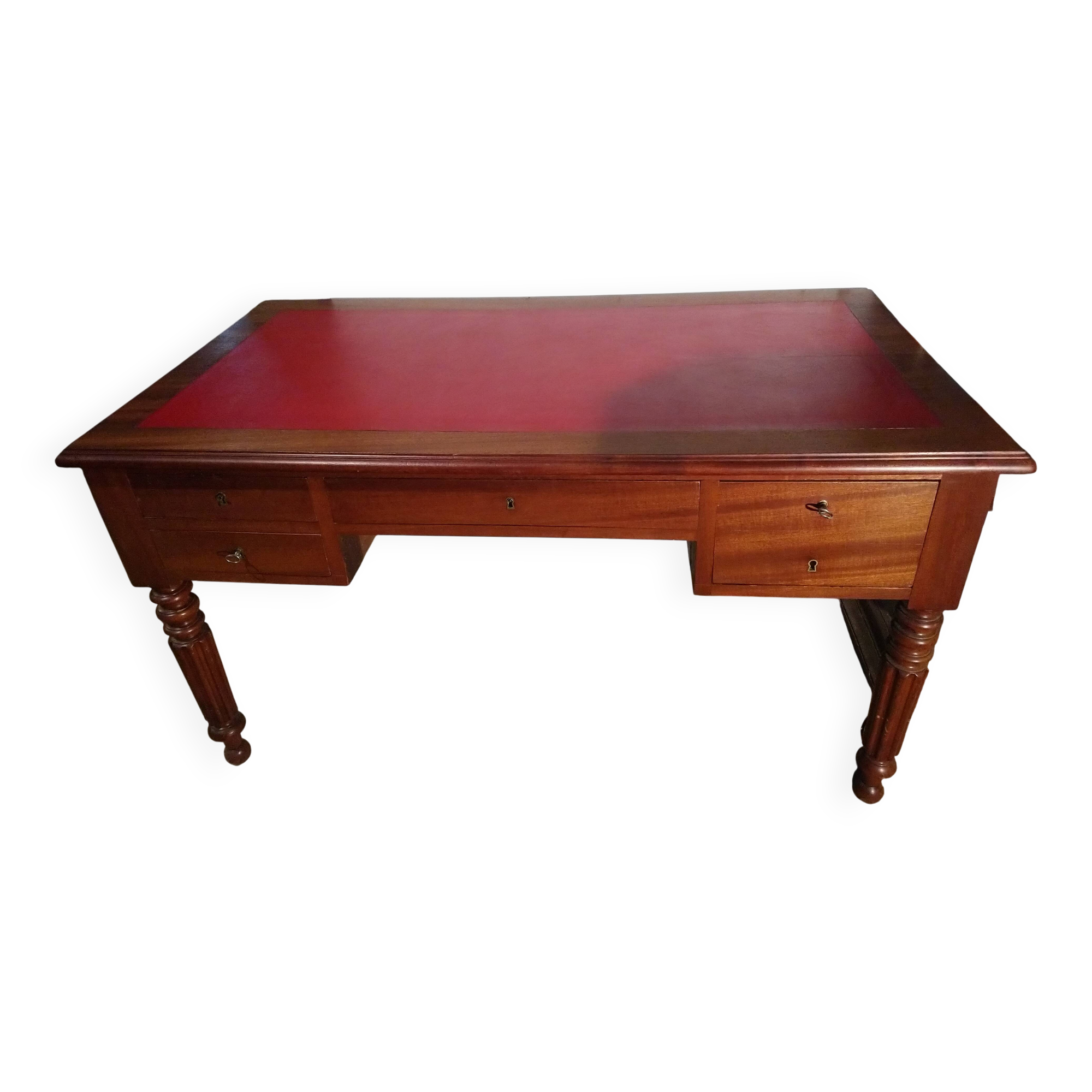 Louis Philippe style walnut desk.