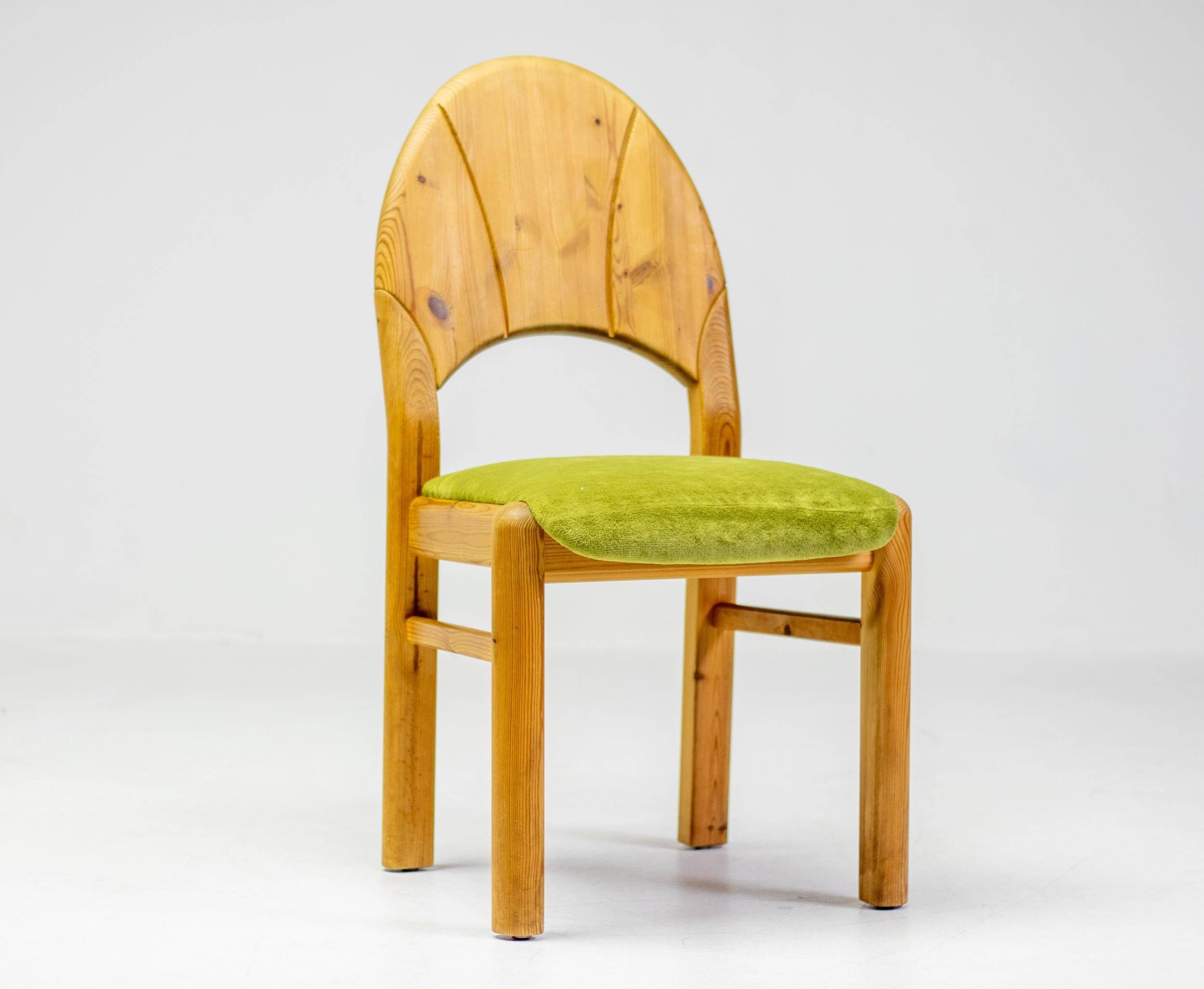 The Modern Scandinavian Oregon Pine Mid-Modern Dining Set - 4 Accent Chairs and 2 Armchairs