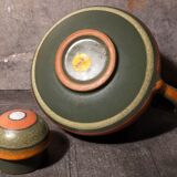 Ceramic teapot kmk manuell west-germany 70s, lima décor