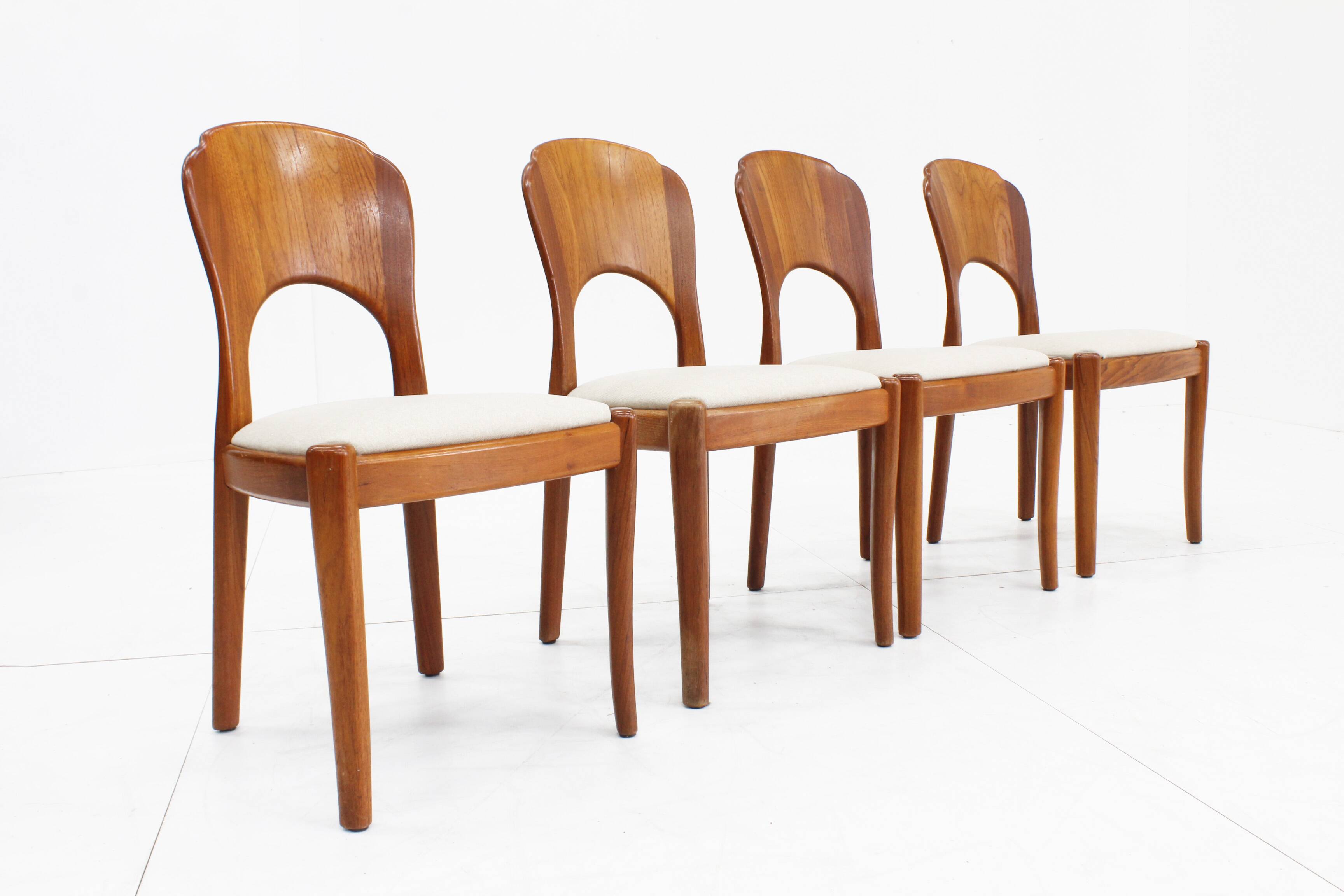 Vintage Danish teak dining chairs , set of 4