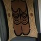 Handmade wall tapestry – brown/black organic pattern
