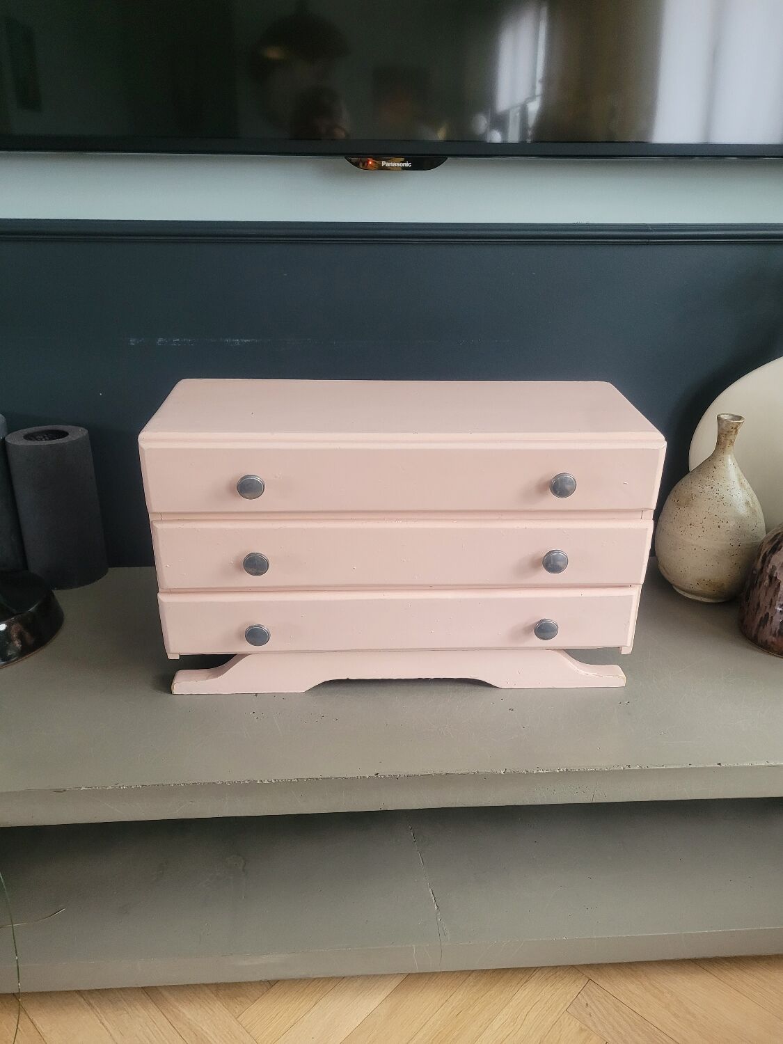 Small art deco wooden chest of drawers
