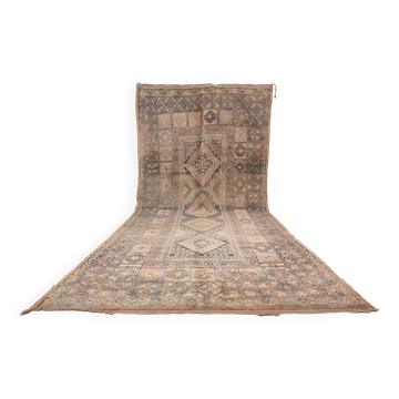 Extra Large Vintage Moroccan Rug  217 x 487 - Berber wool Boho Rug Handmade