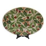 Grand plat ancien "decor de chataignes"