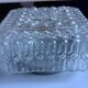 Square vintage moulded glass ceiling light fixture.