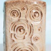 Vintage 'uienvaas' from West Germany, retro fat lava flower vase from the 1960s.