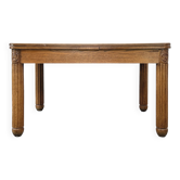Rectangular dining table in oak and extendable early twentieth century