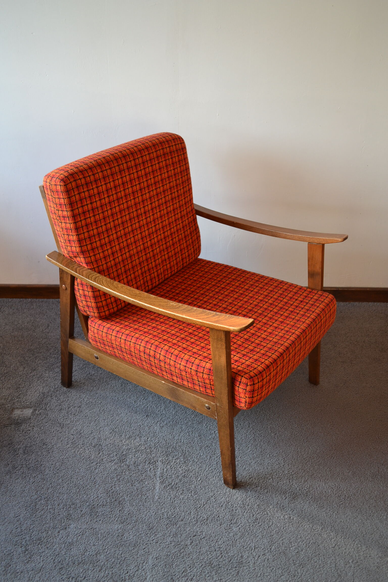Scandinavian armchair sixties style Thonet Boomerang