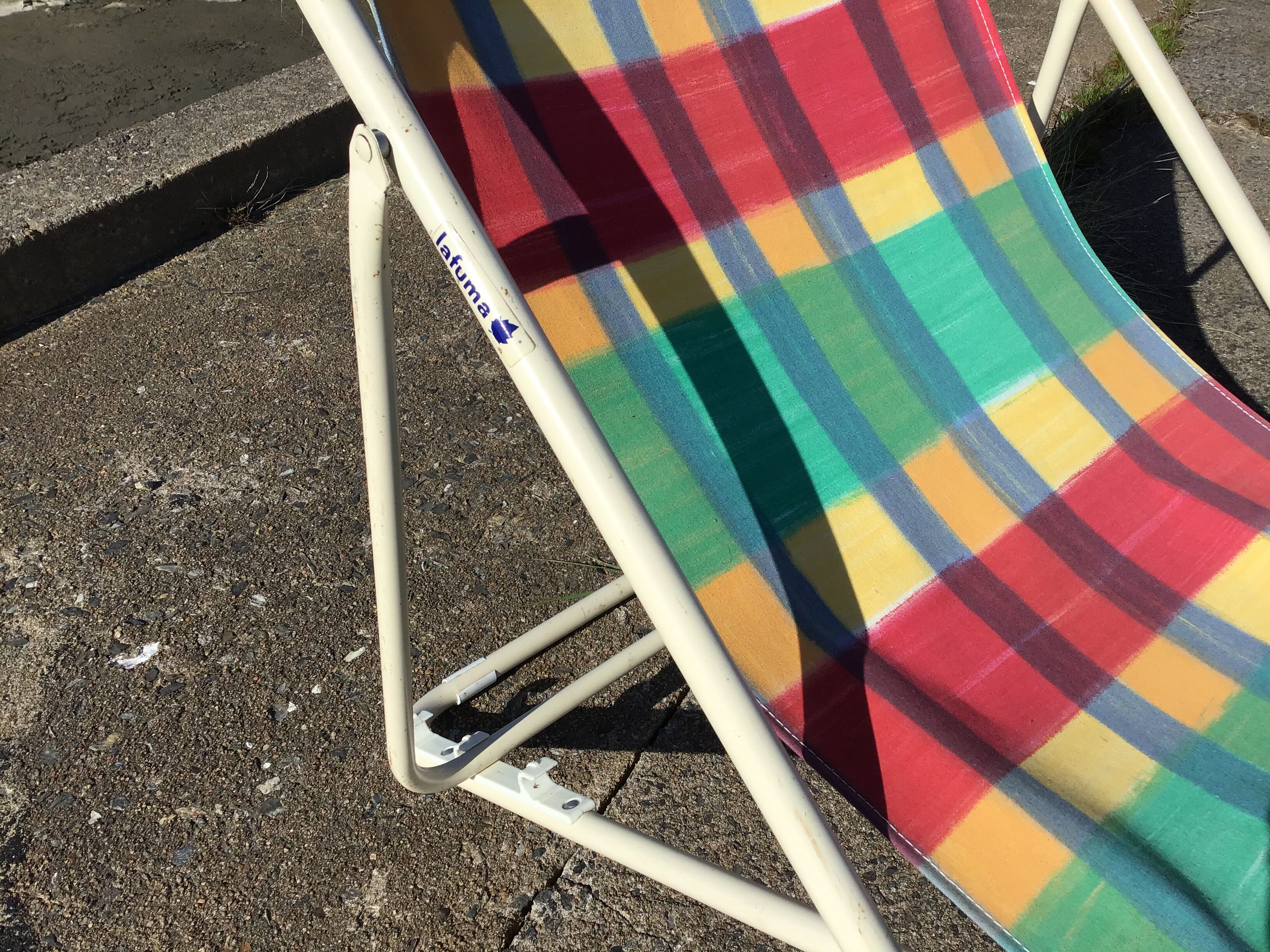 Pair of vintage Lafuma sunbeds