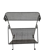 Black metal magazine rack