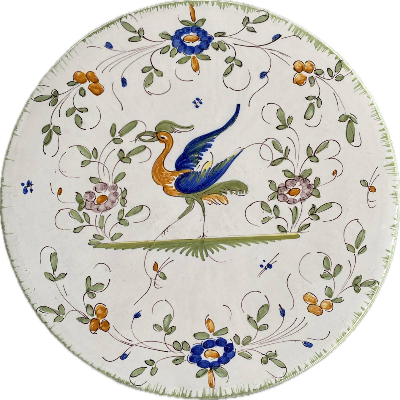 Decorative tray in Moustiers earthenware