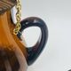 Vintage Sangria Service in Amber Glass and Wood