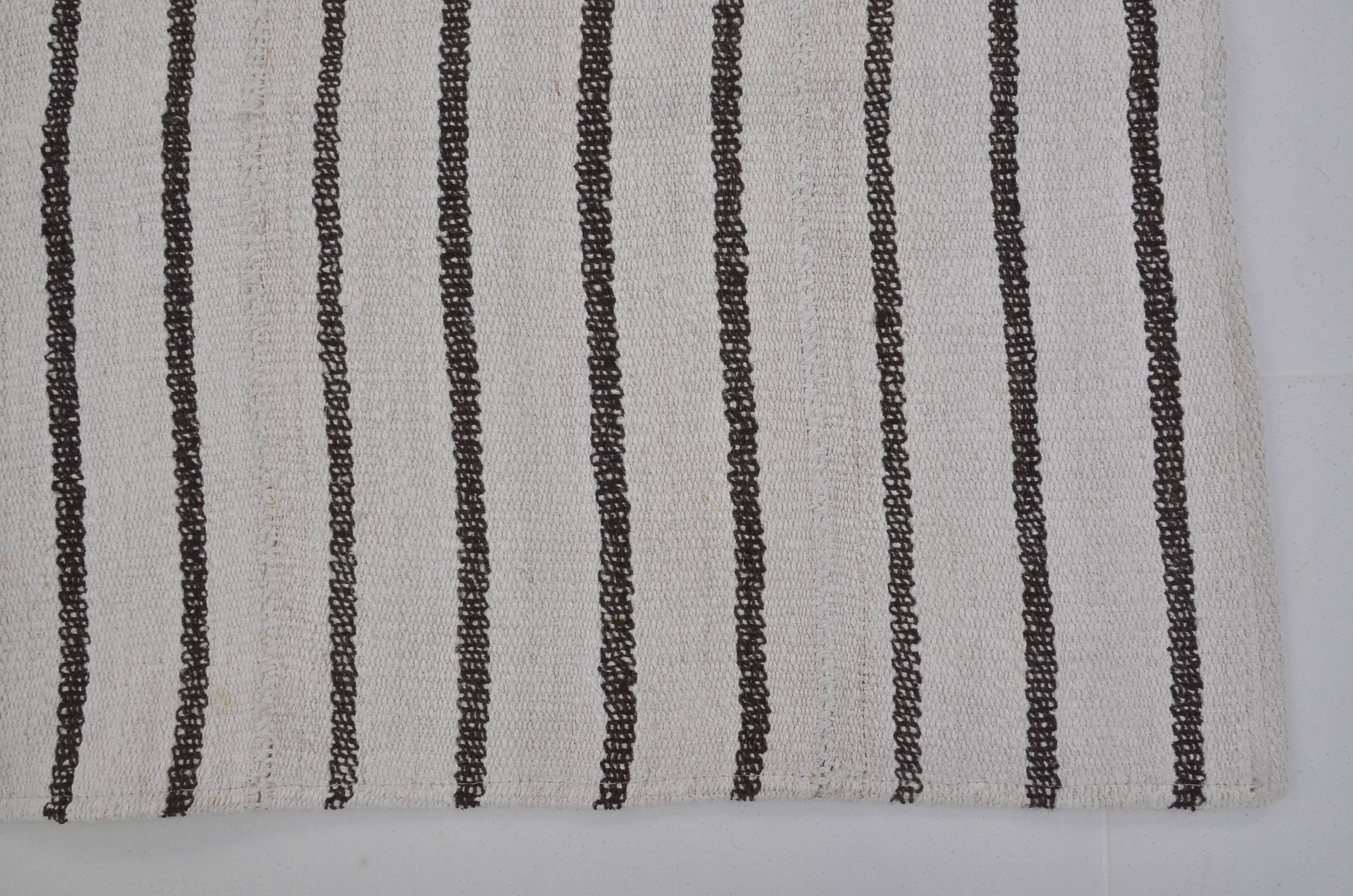 Vintage Anatolian Stripe Hemp Kilim sku 3779