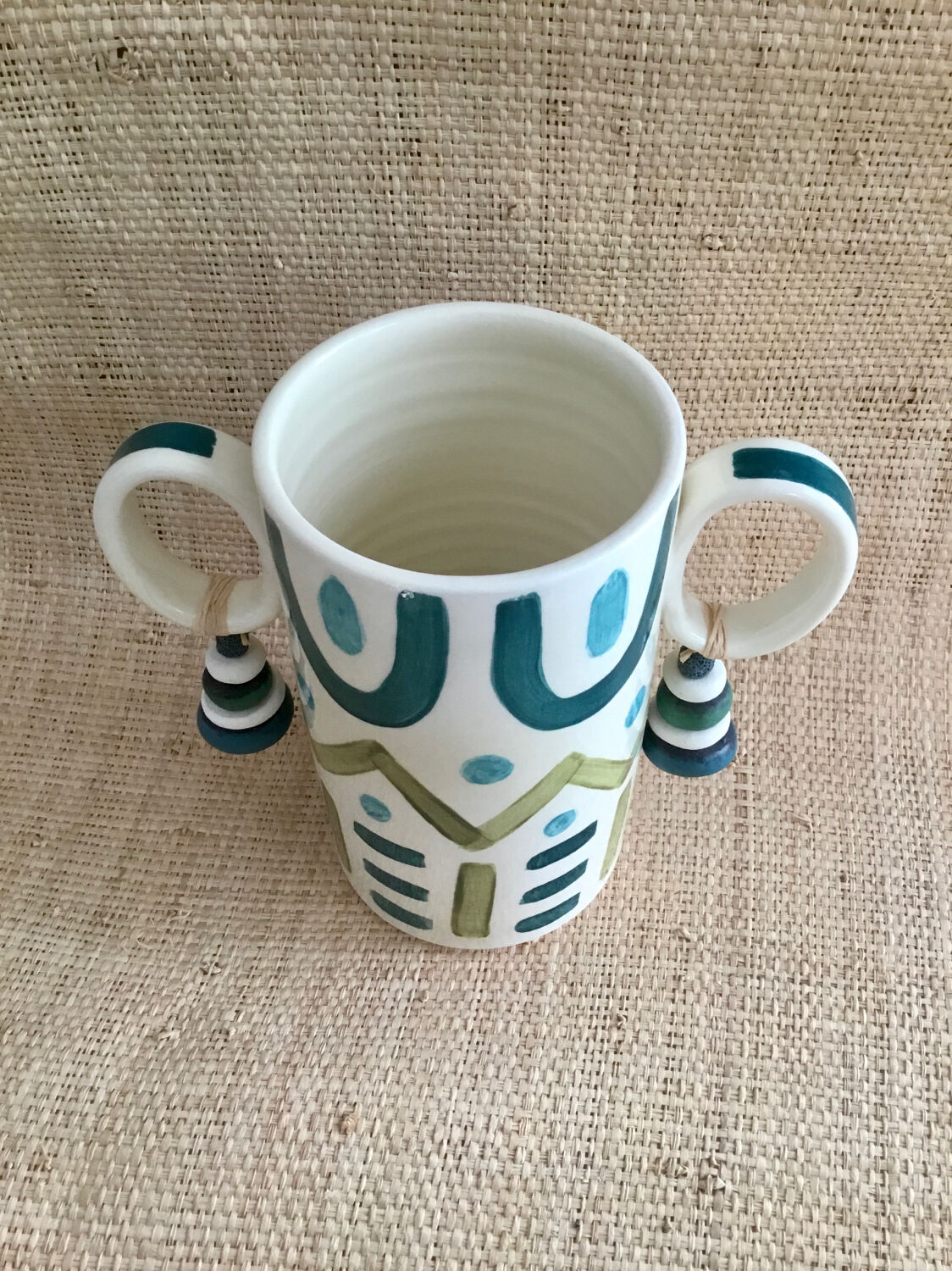 Hand-painted ceramic vase