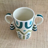 Hand-painted ceramic vase