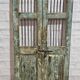 Ancienne porte de patio en teck birman et forge