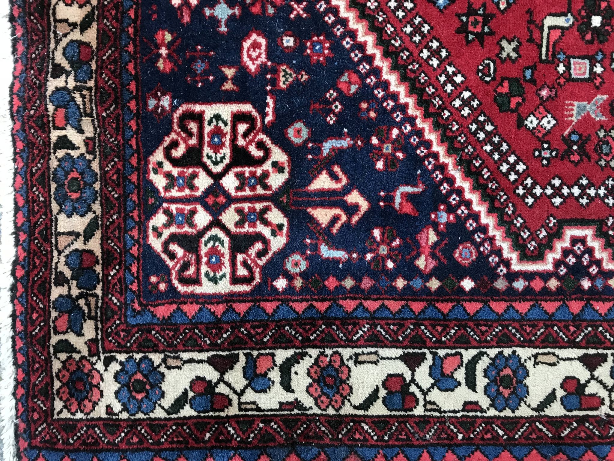 Carpet old corridor Persian abadeh done hand 107x297cm