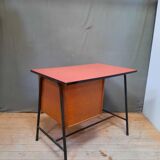 Red vintage desk and its chair