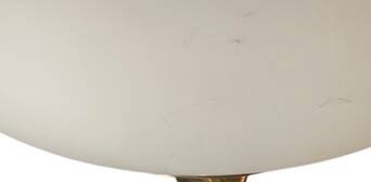 Art Deco floor lamp in brass and opaline glass - 1.30 m