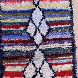Tapis Berbère Boucherouite coloré - 80 x 189 cm
