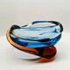1960s ashtray or catch-all in blown and handcrafted Murano glass. Made in Italy.
