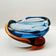 1960s ashtray or catch-all in blown and handcrafted Murano glass. Made in Italy.