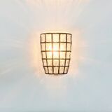 Mid-Century Glass Wall Light from Limburg, Germany, 1960s