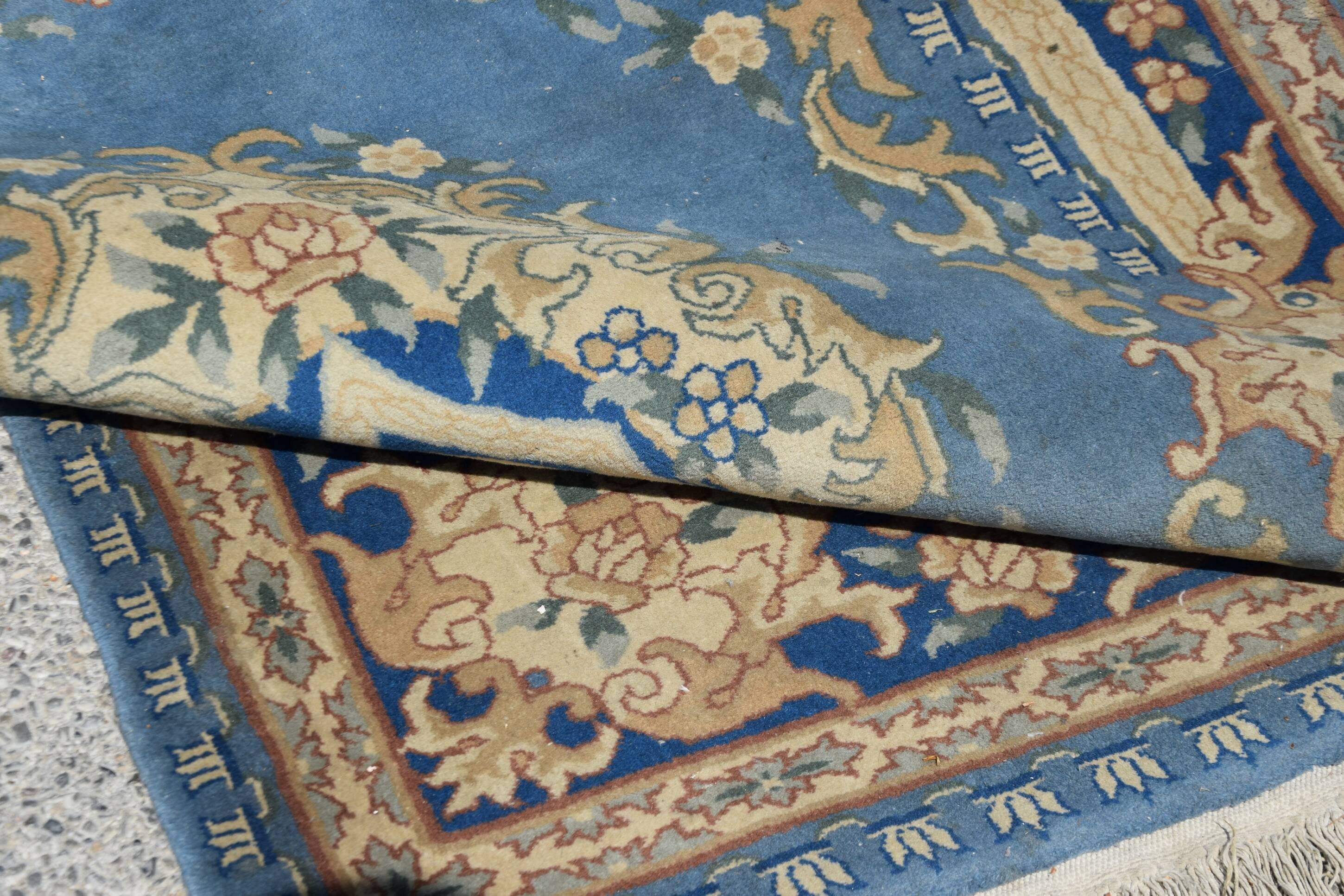 Handmade Oriental rug Indo-Savonnerie - 122 x 180 cm - "Galerie Sardje"