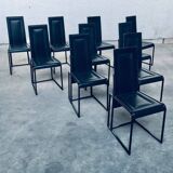Postmodern architectural dining chairs, Italy, 1980s, set of 10