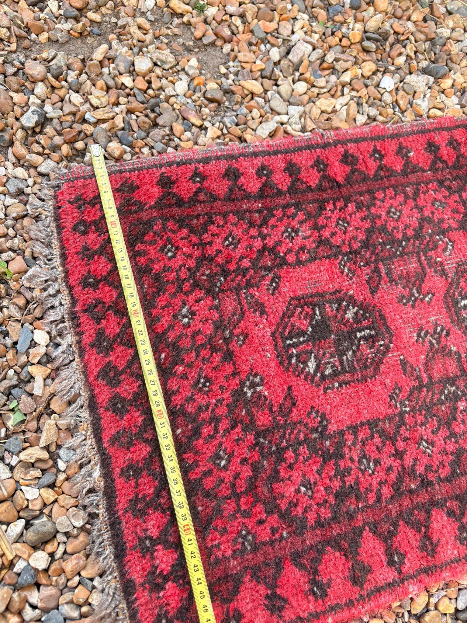 Pair of Antique Balouch Rugs 54x44 Hand-Knotted Wool Cushion Boho Vintage