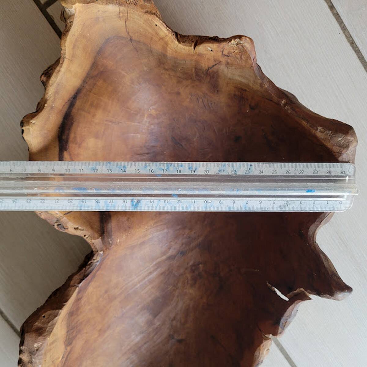 Old carved wooden basket