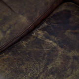 Antique brown leather chesterfield sofa, 1920s