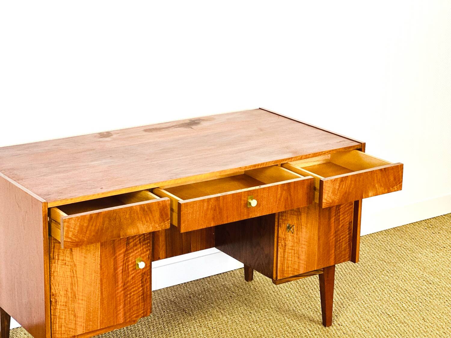 Vintage Scandinavian walnut desk