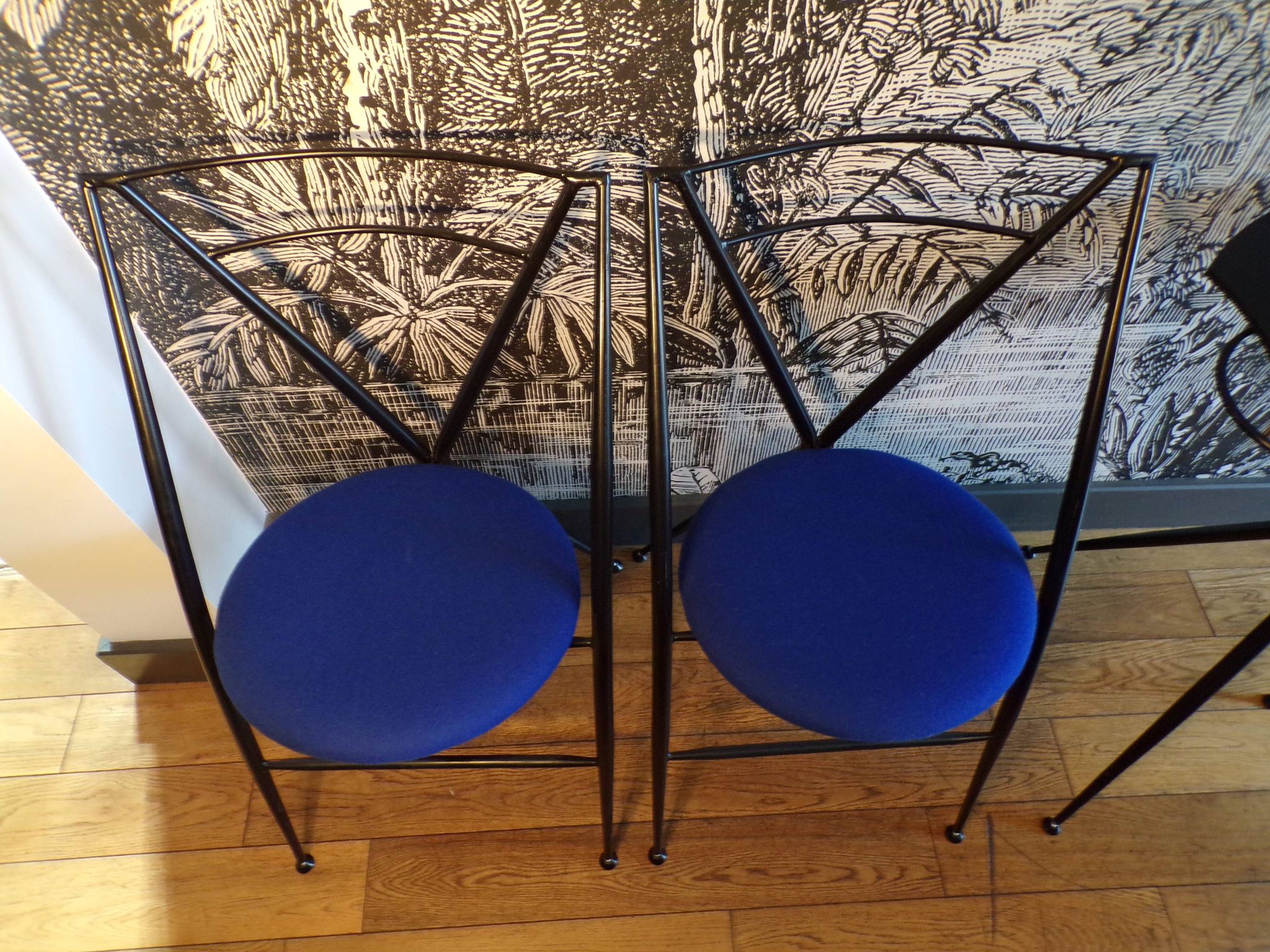 Set of 2 stools and Yamakado side table.