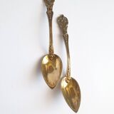 2 spoons solid silver vermeil minerva 2