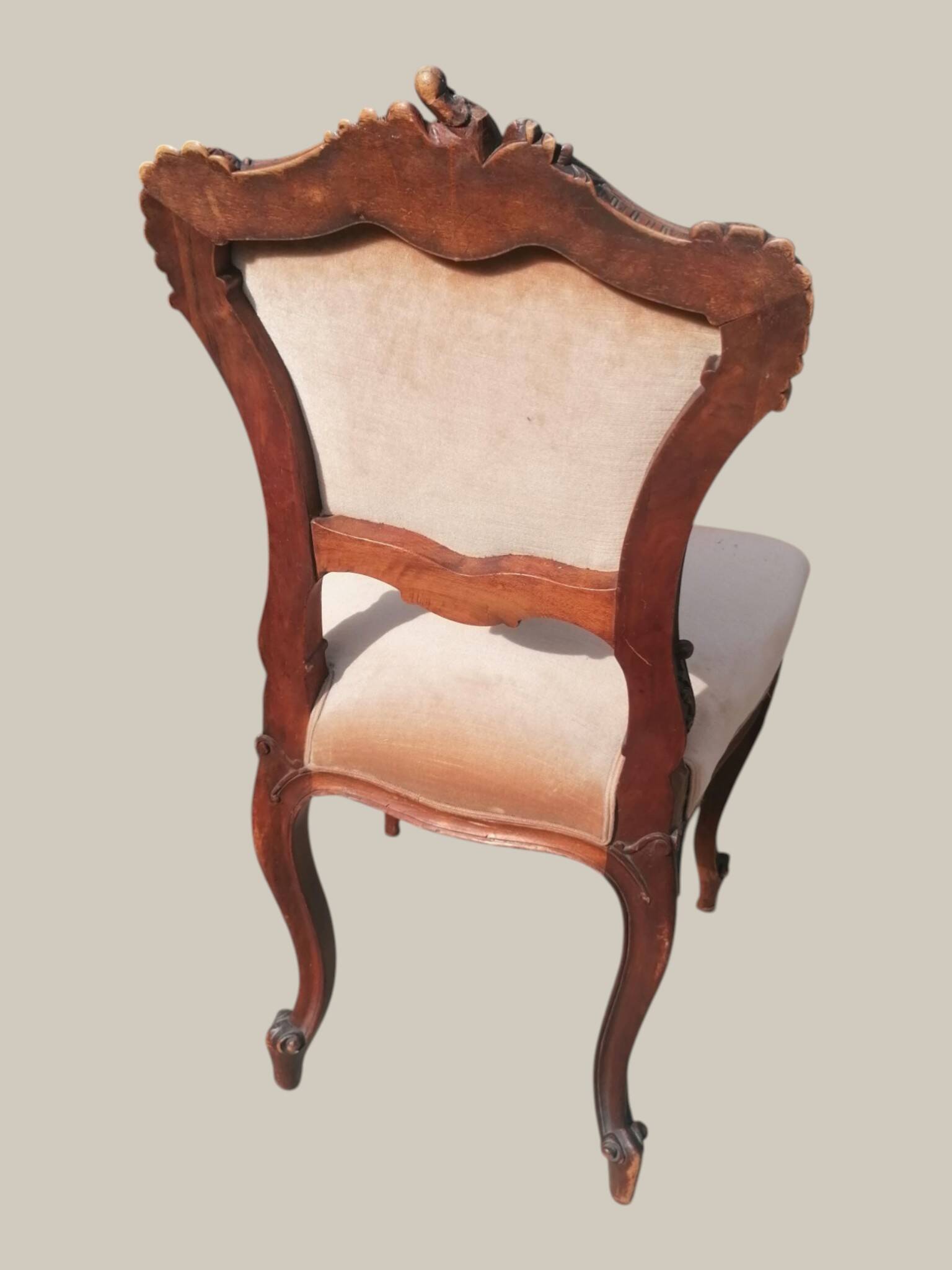 Salon Rocaille / Rococo - 2 fauteuils & 2 chaises - Noyer XIXe