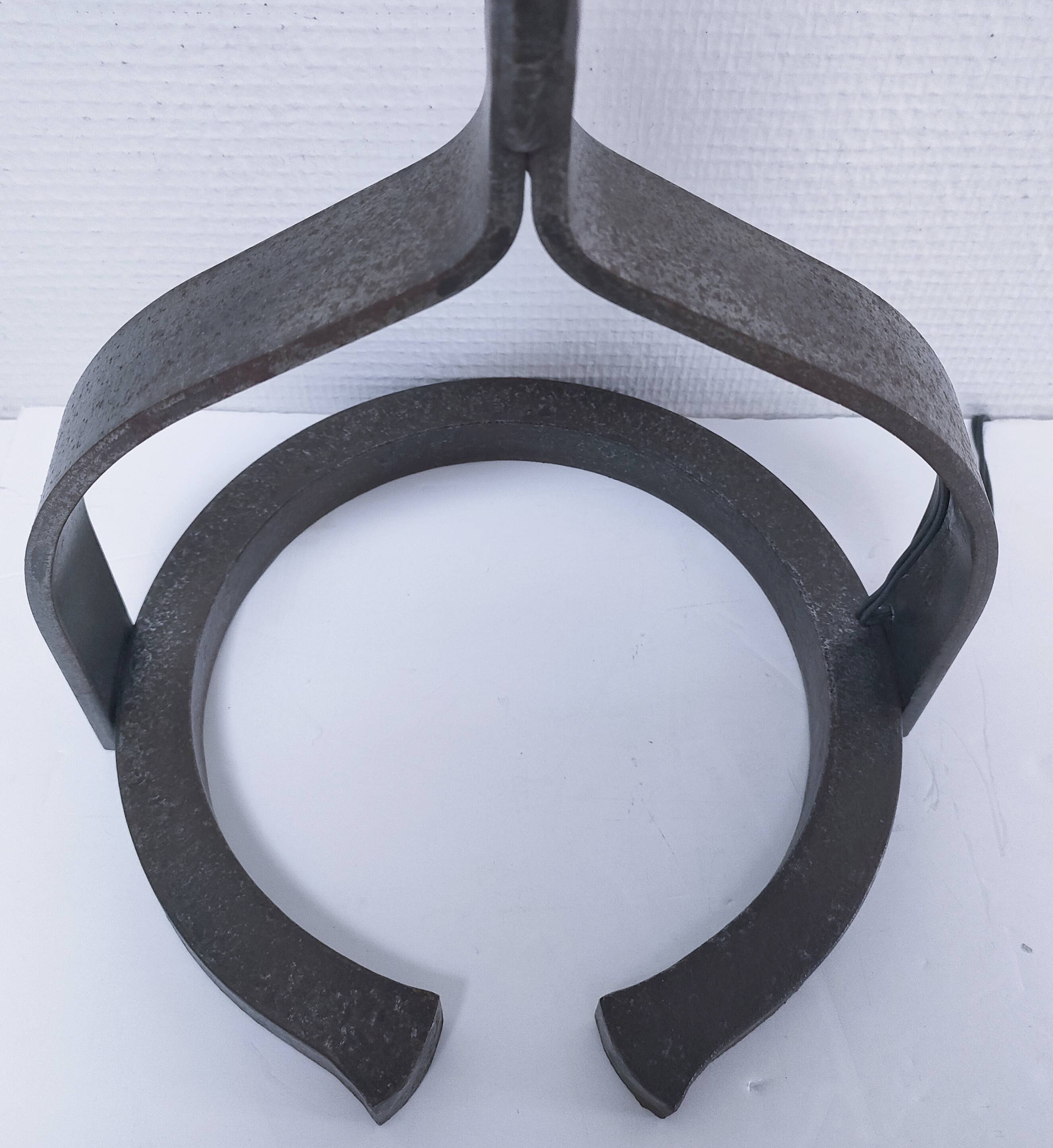 60s steel link floor lamp base