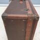 Trunk suitcase 1920 canvas coated cannage pattern