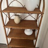 Rattan bookcase shelf