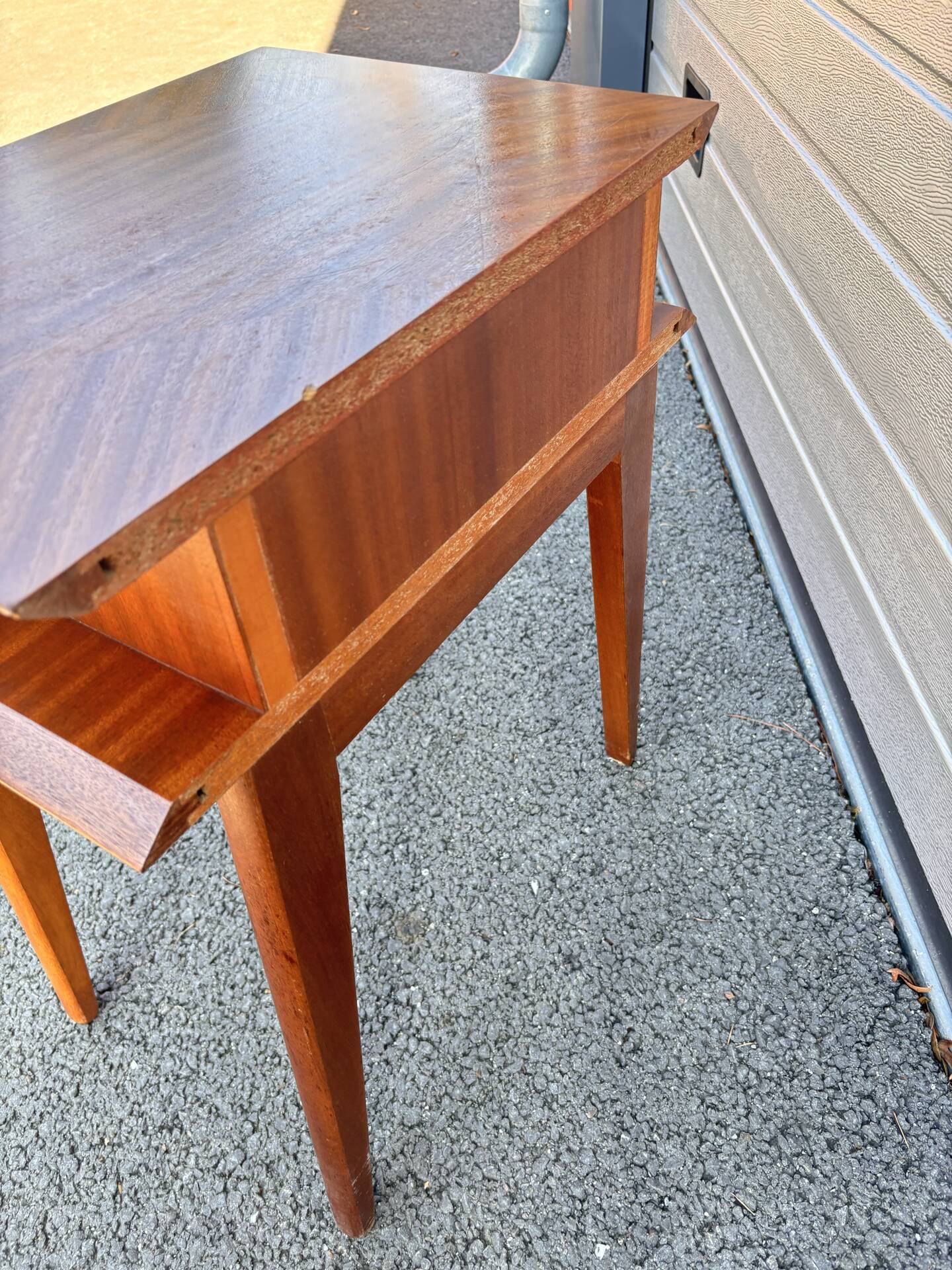 Vintage Scandinavian bedside table in wood – 1960s/70s