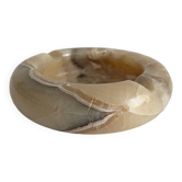 Vintage round alabaster ashtray