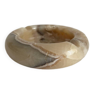 Vintage Alabaster Round Ashtray