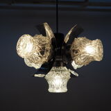 Chrome and glass chandelier, Czechoslovakia, 1960