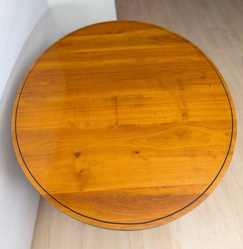 Extendable Biedermeier table in cherry wood, South Germany, 1880