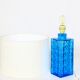 Vintage 1960s table lamp in azure blue pressed glass for Orref.