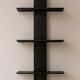 Brown lacquered welded steel wall shelf - Sleek / minimalist design