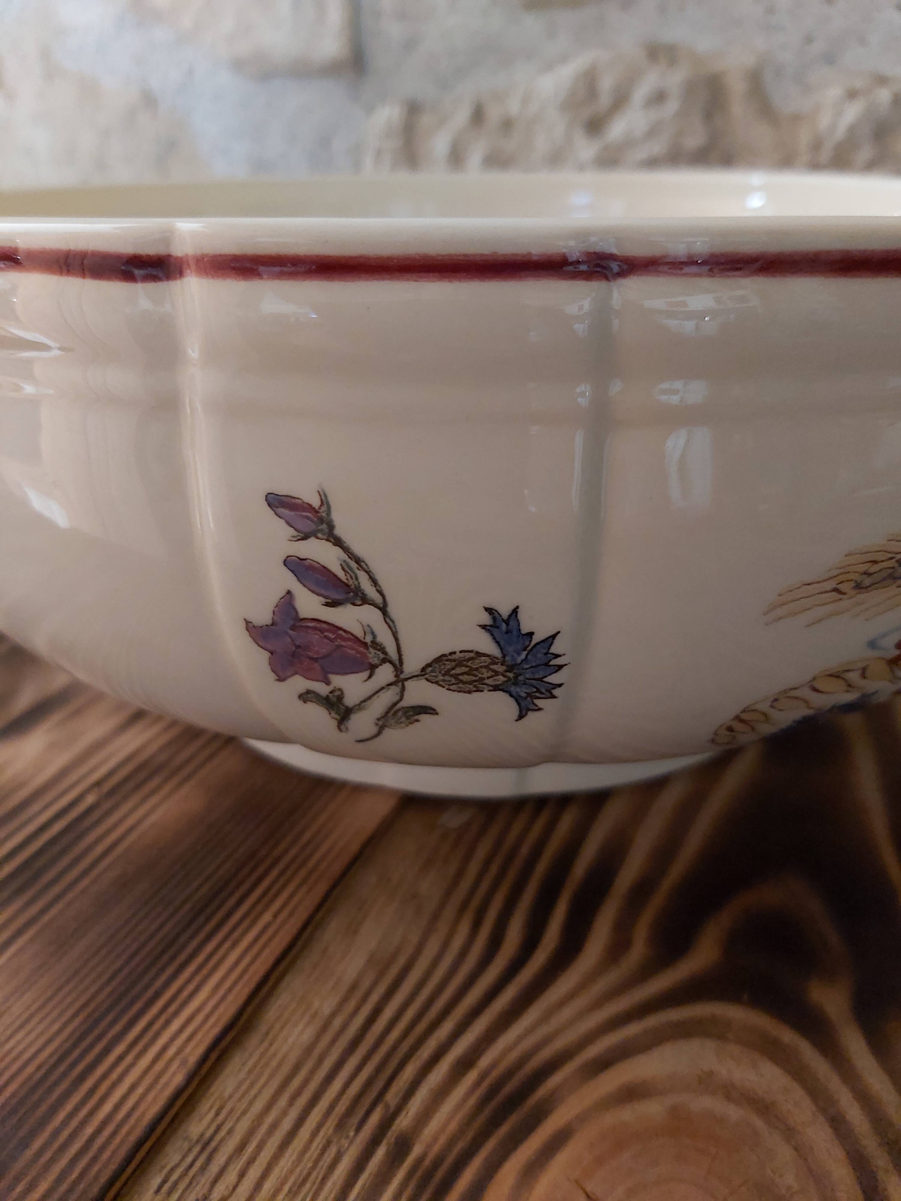 Salad bowl Sarreguemines model Agreste