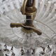 Napoleon III chandelier with crystal pendants, signed Portieux, 19th century.